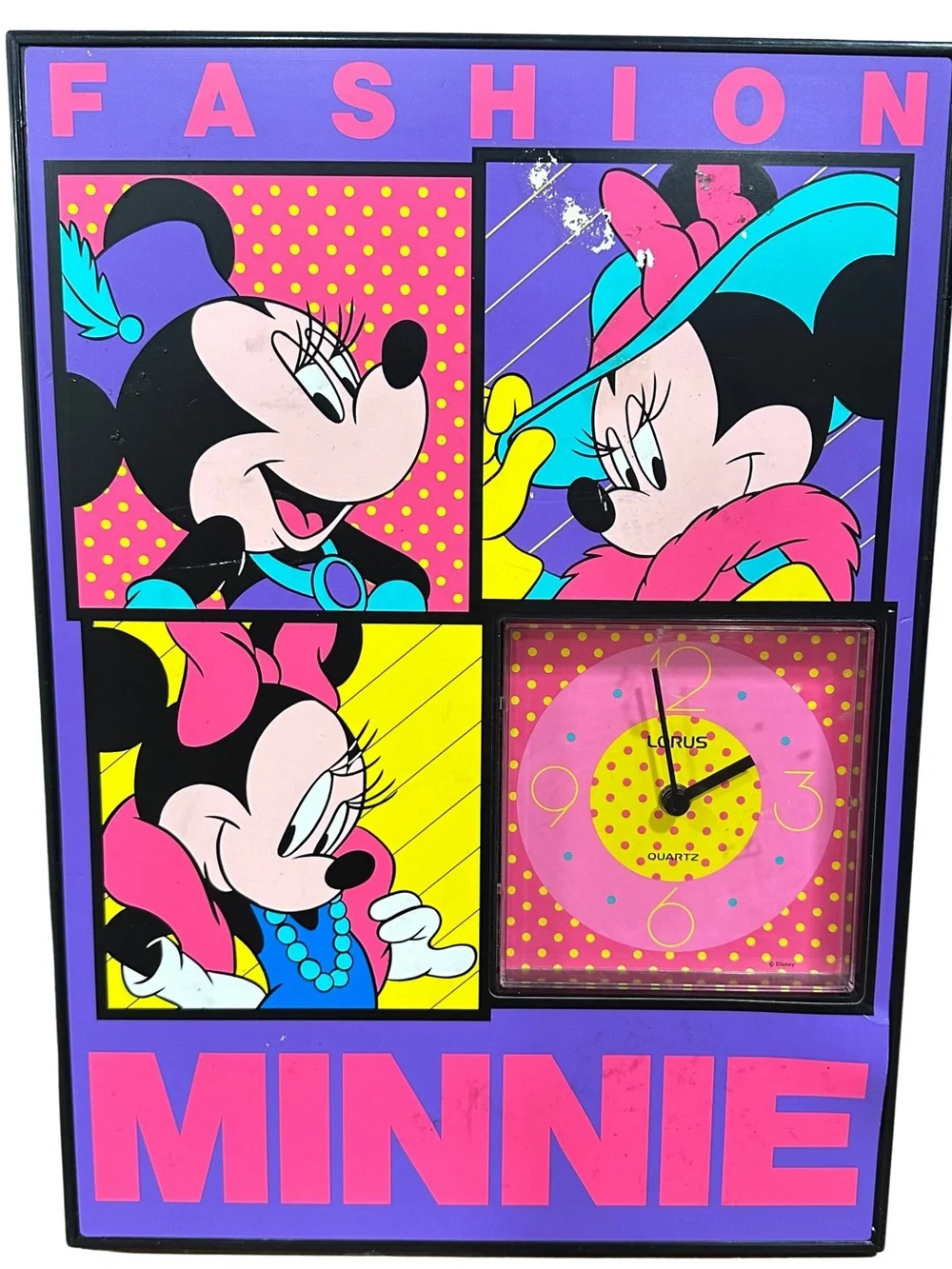 Minnie Mouse Lorus Quartz Poster Wall Clock Disney Mickey Unlimited 10” x 14”